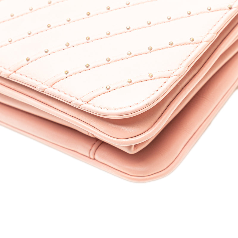 Chevron Calfskin Studded Full Flap - Image 9