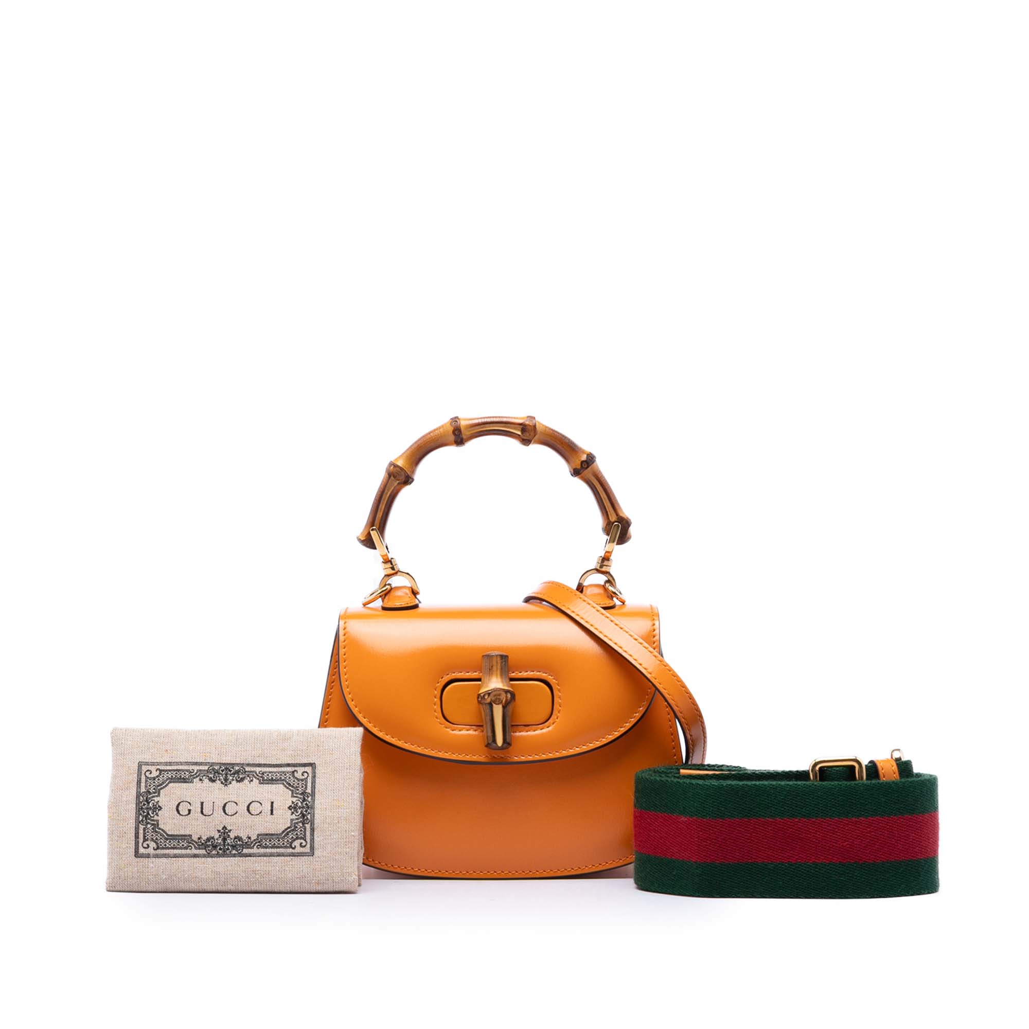 Mini Calfskin Web 1947 Bamboo Top Handle Bag - Image 6