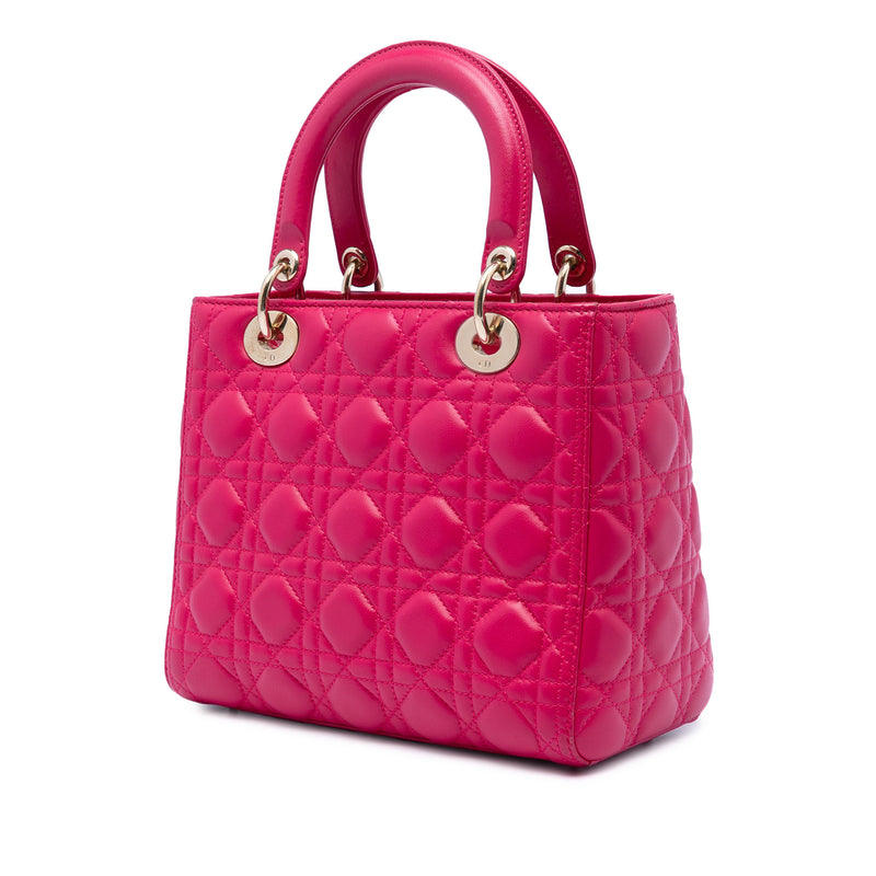 Medium Lambskin Cannage Lady Dior - Image 2