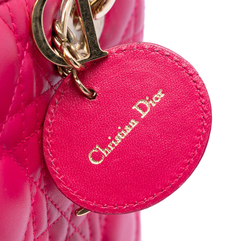 Medium Lambskin Cannage Lady Dior - Image 5