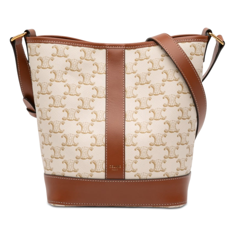 Small Triomphe Coated Canvas Bucket Bag
