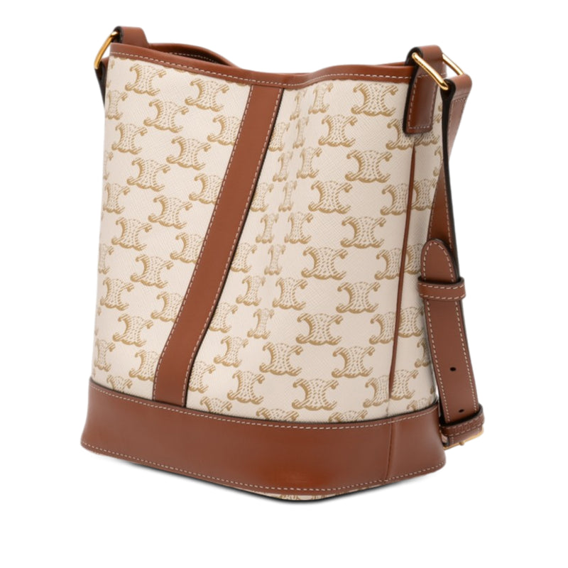 Small Triomphe Coated Canvas Bucket Bag - Image 2