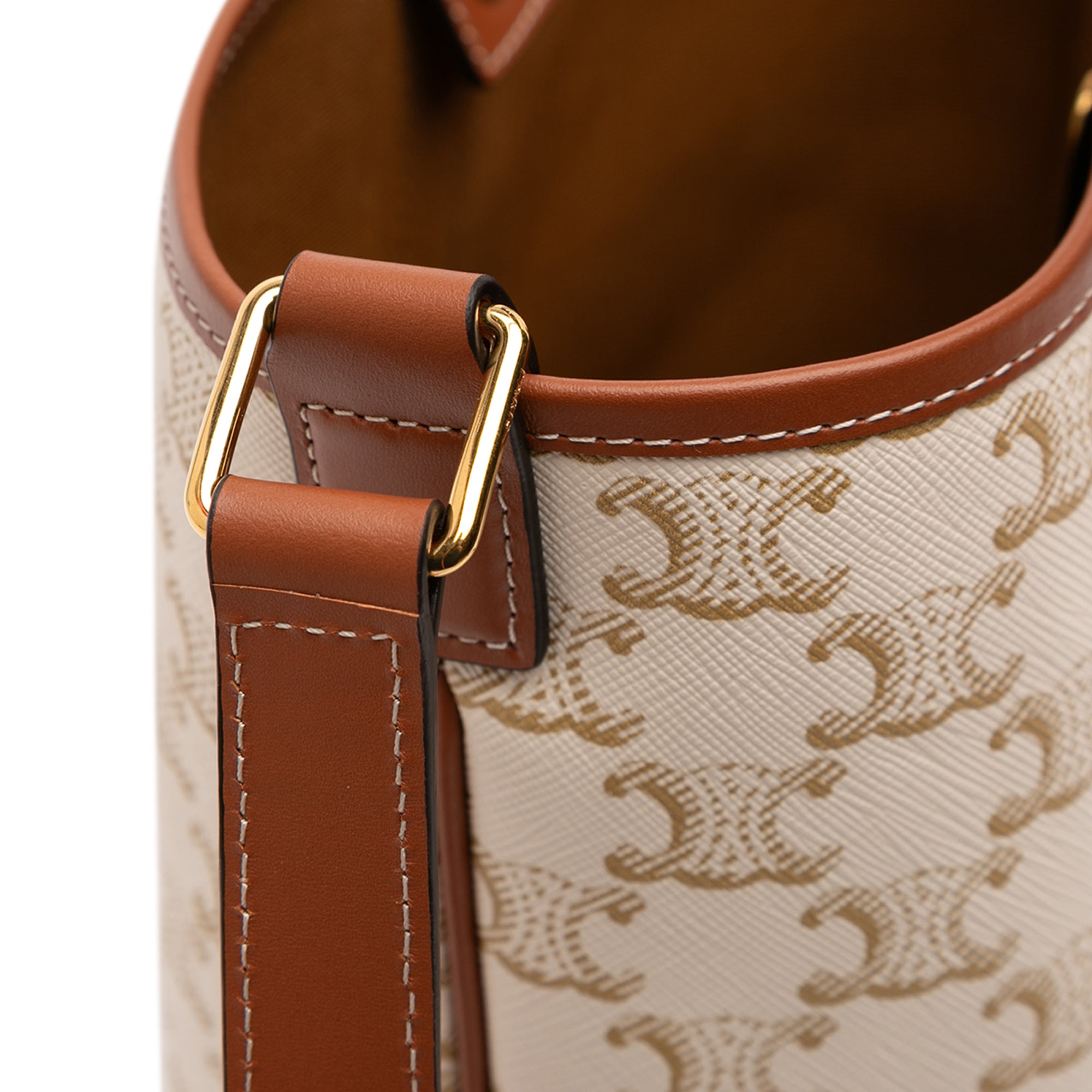 Small Triomphe Coated Canvas Bucket Bag - Image 7