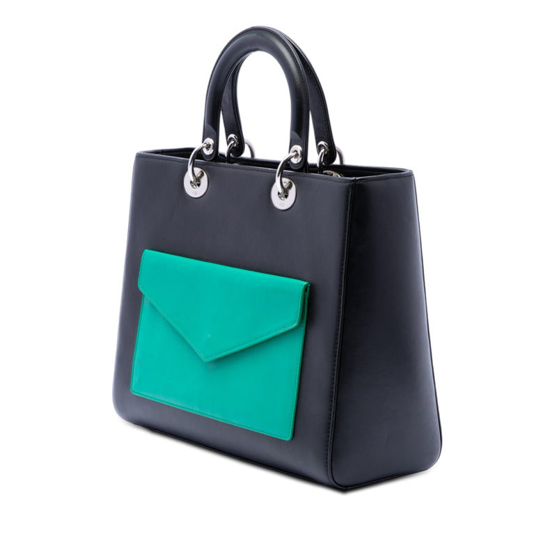 Large Calfskin Pocket Tote Lady Dior - Image 2