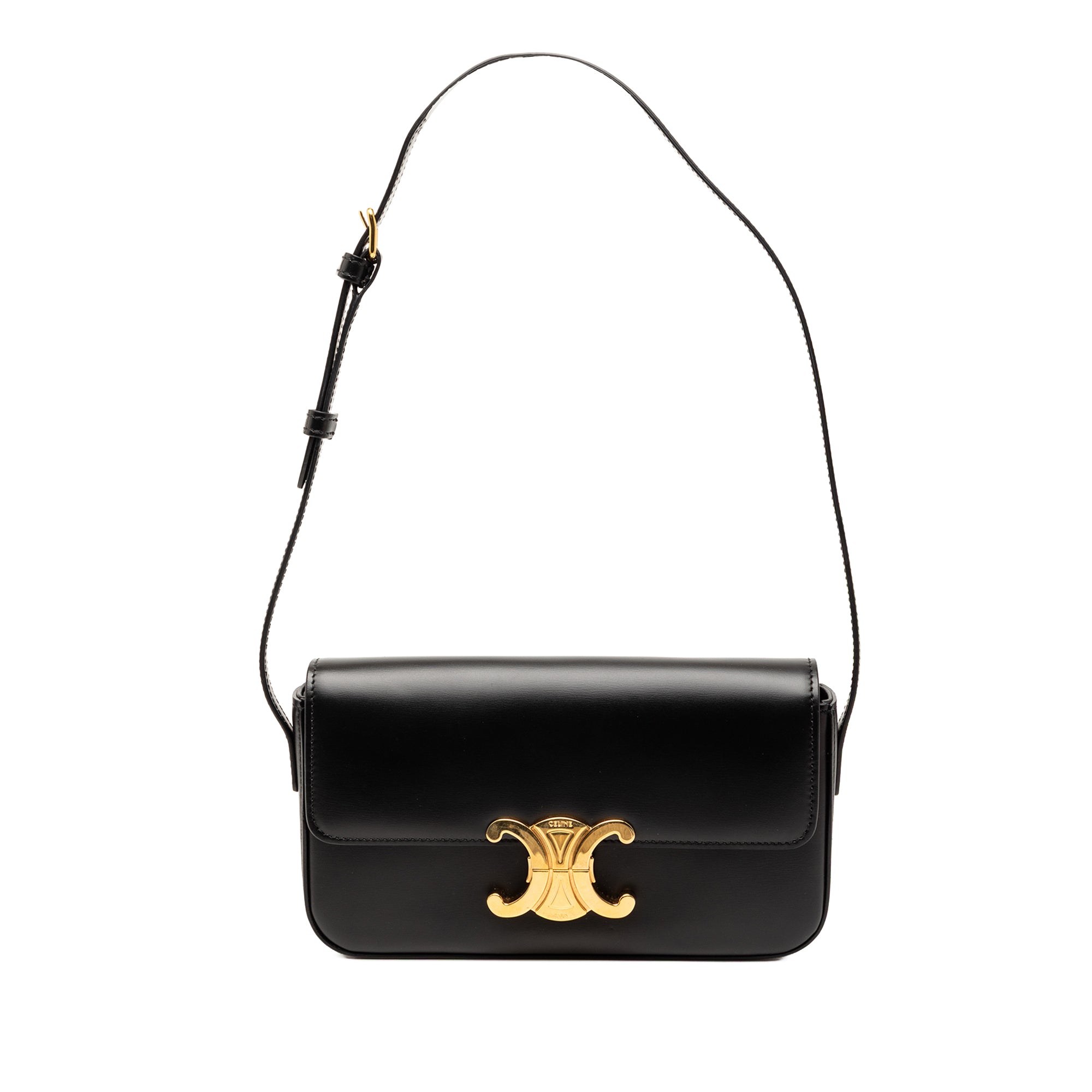 Shiny Calfskin Triomphe Claude Shoulder Bag - Image 1