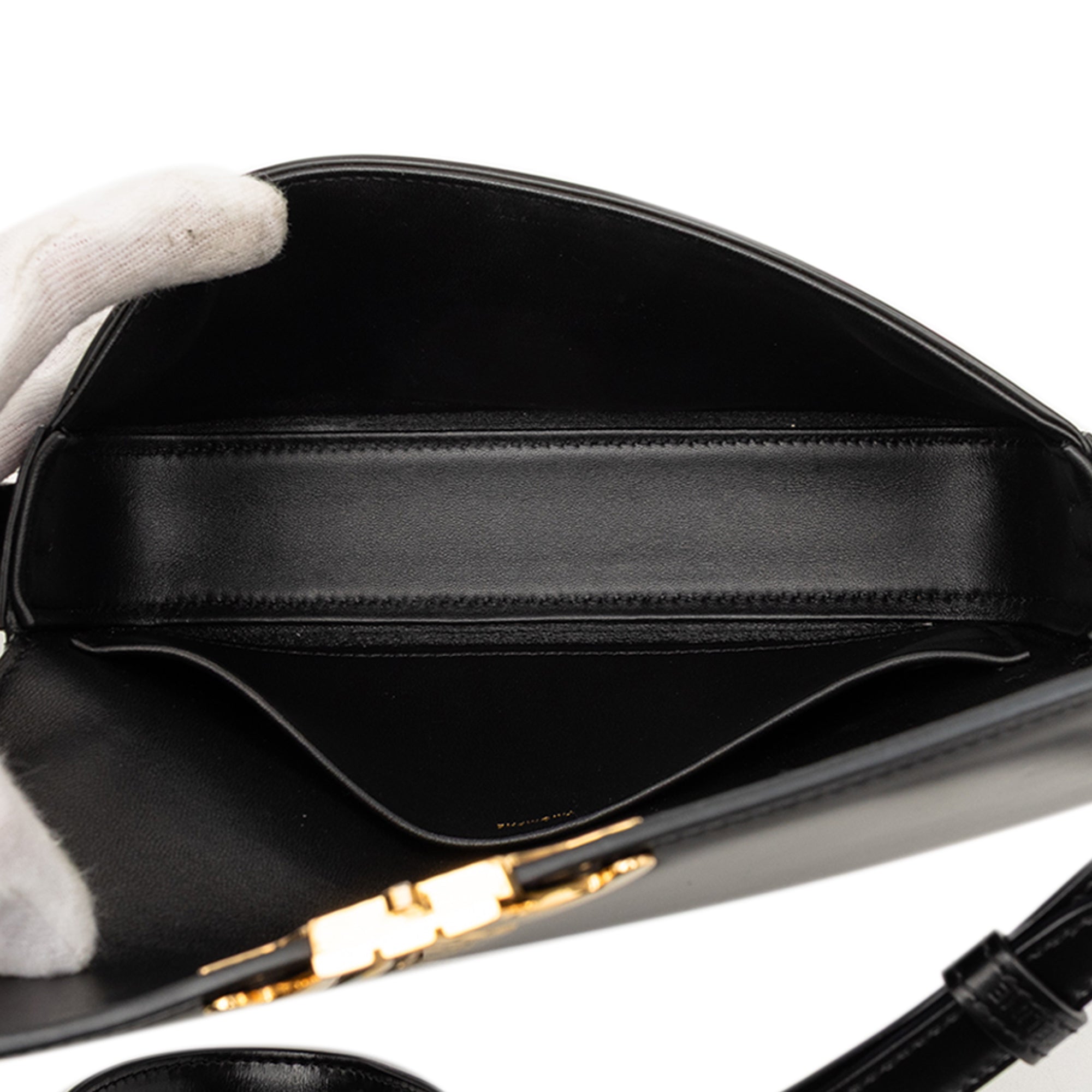 Shiny Calfskin Triomphe Claude Shoulder Bag - Image 4