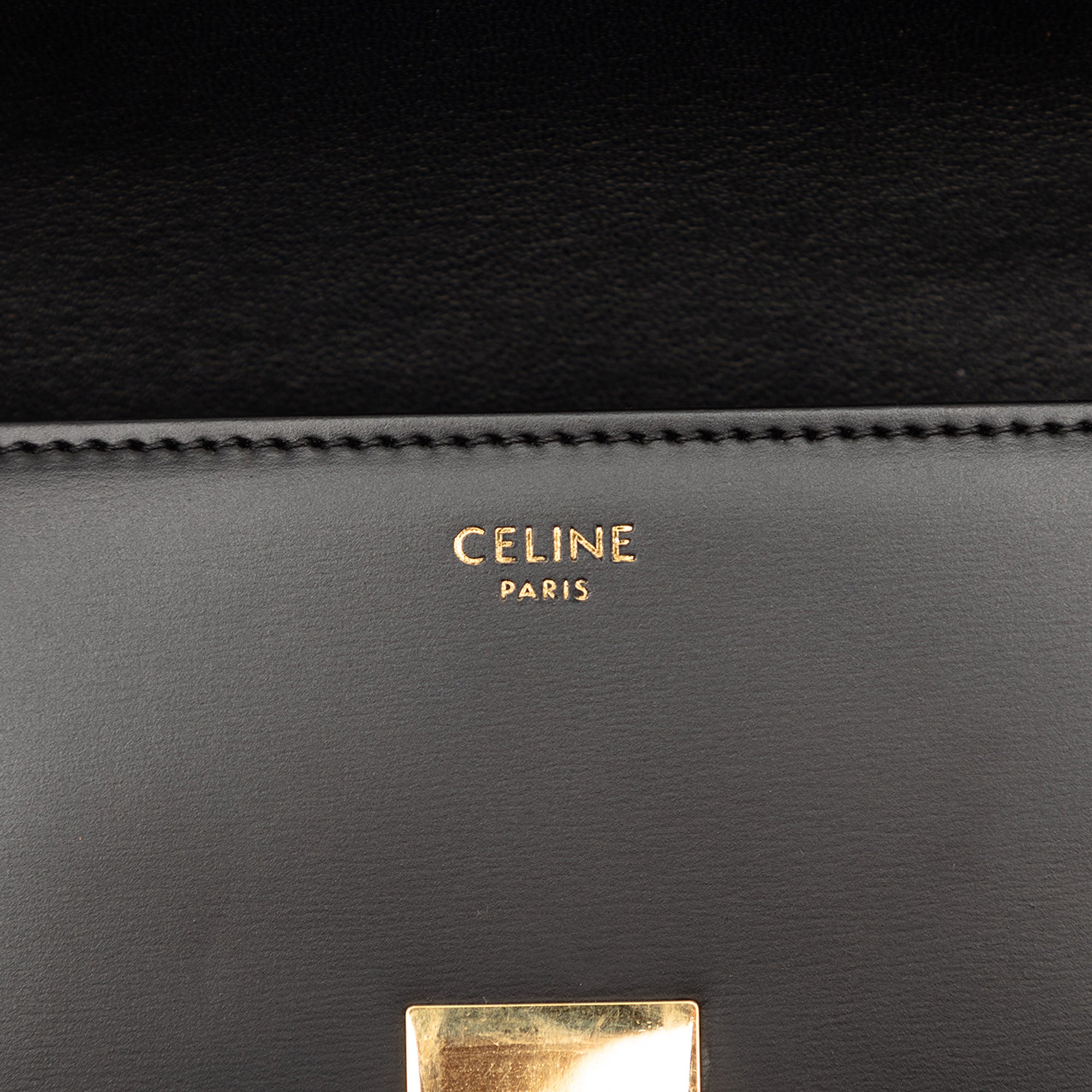 Shiny Calfskin Triomphe Claude Shoulder Bag - Image 5