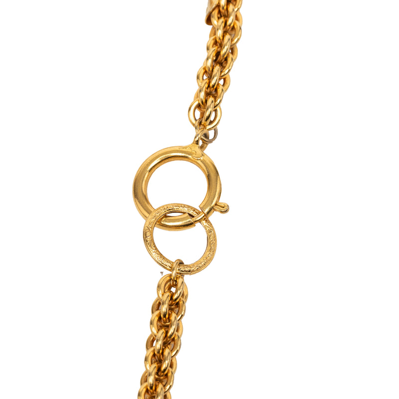 CC Gold Plated Station Chain Long Necklace - Image 3