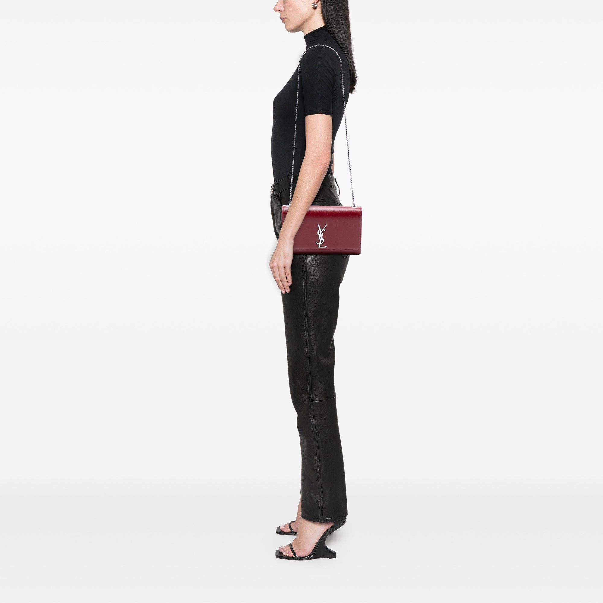 Medium Grain De Poudre Monogram Kate Crossbody - Image 7