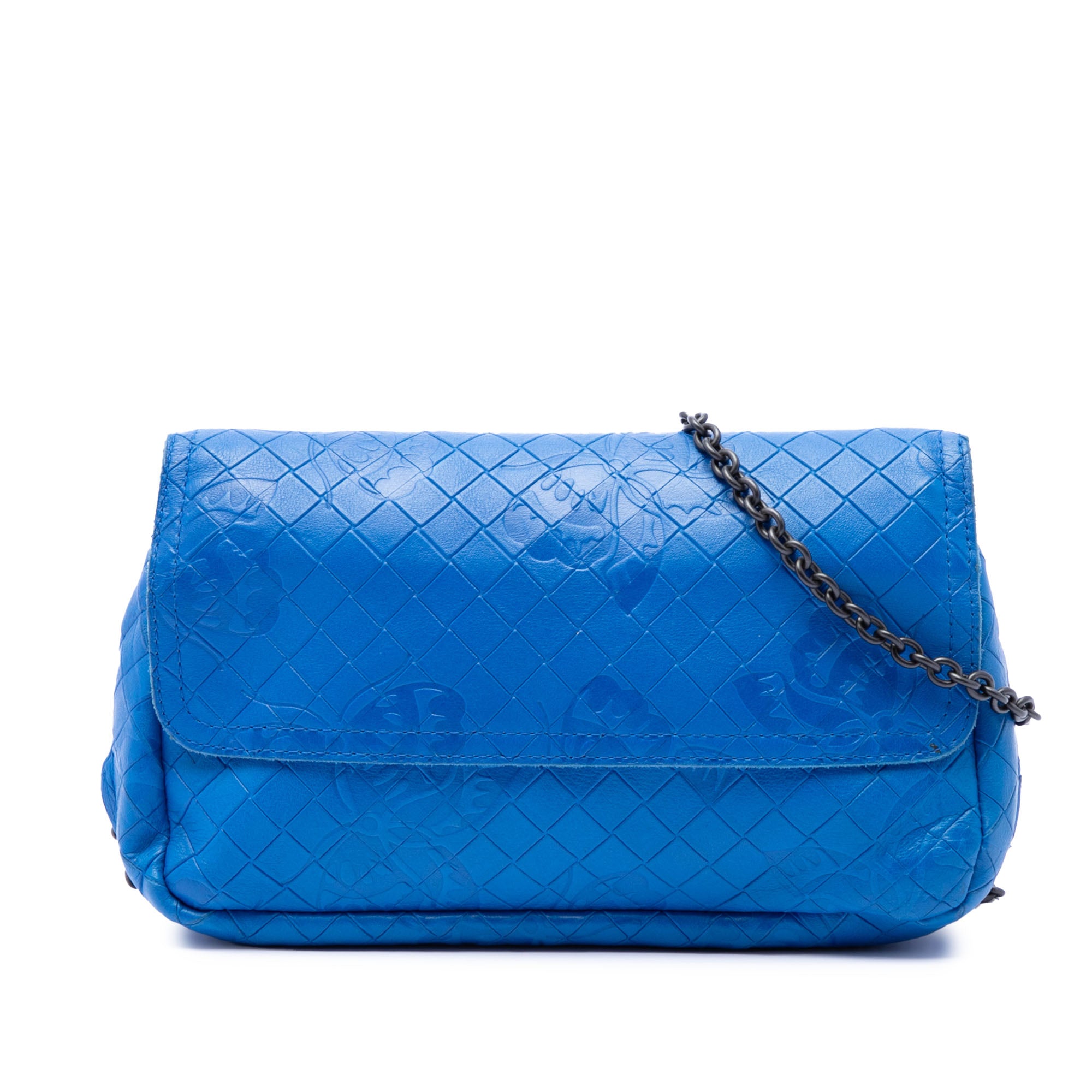 Small Calfskin Intrecciomirage Embossed Butterfly Chain Crossbody - Image 1