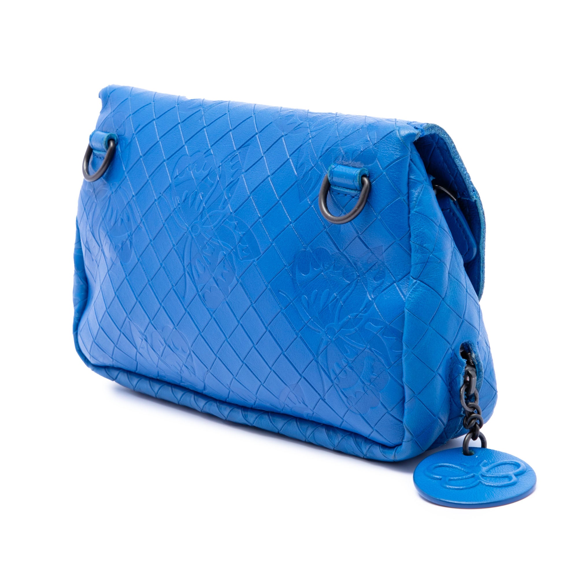 Small Calfskin Intrecciomirage Embossed Butterfly Chain Crossbody - Image 2