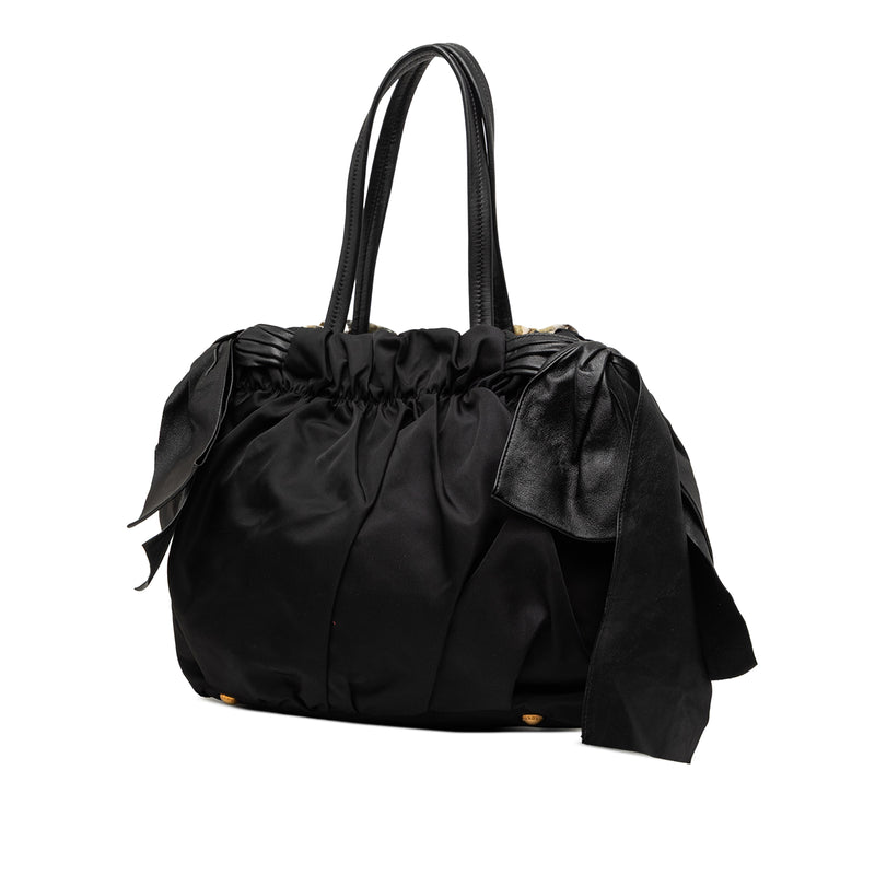 Tessuto Python Print Bow Satchel - Image 2