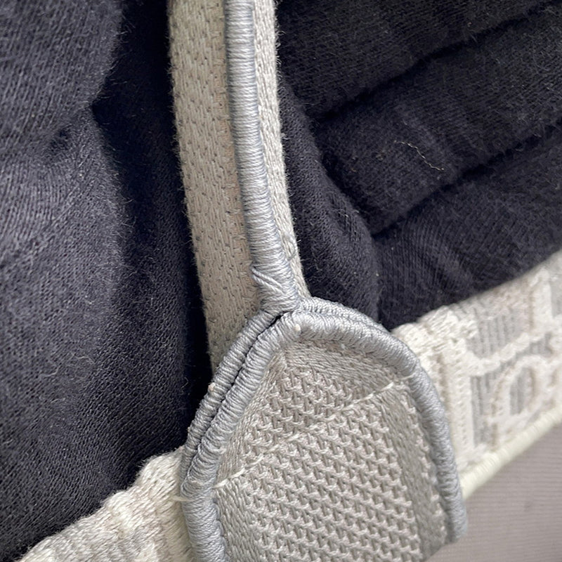 Mini Oblique Embroidered Canvas Lace Book Tote - Image 10