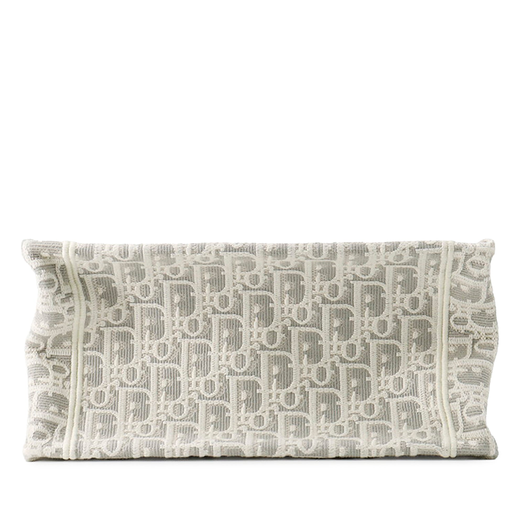 Mini Oblique Embroidered Canvas Lace Book Tote - Image 3