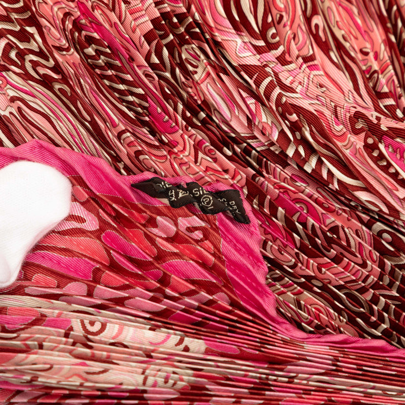 La Legende Du Poisson Corail Pleated Silk Scarf - Image 5