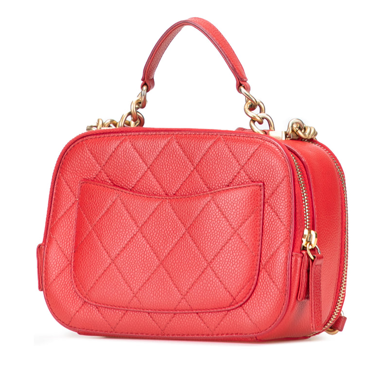Small Quilted Caviar Top Handle Camera Bag - Image 2