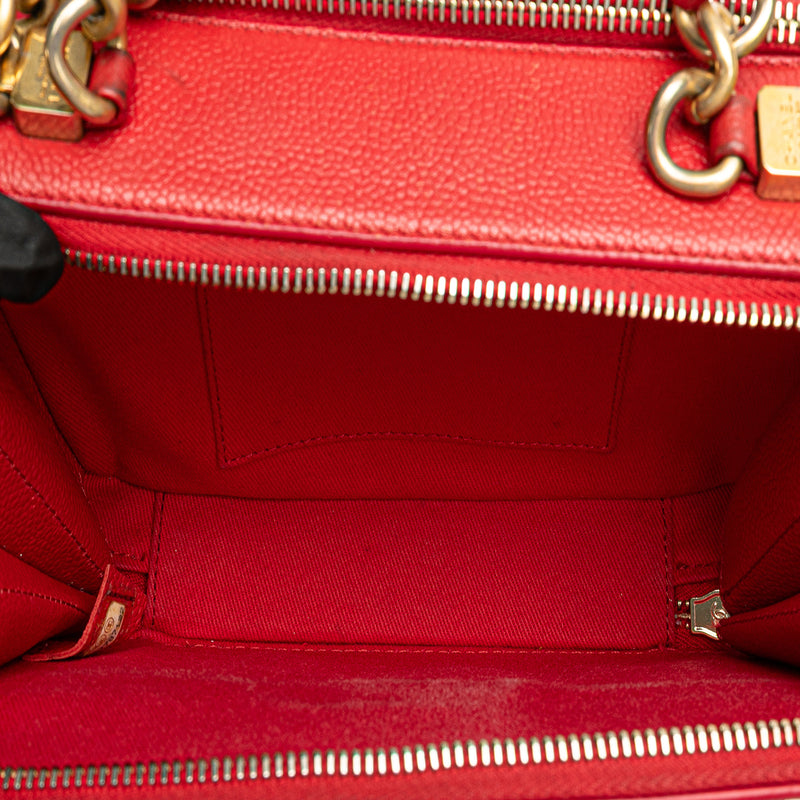 Small Quilted Caviar Top Handle Camera Bag - Image 5