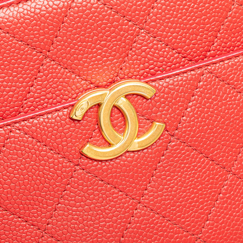 Small Quilted Caviar Top Handle Camera Bag - Image 8