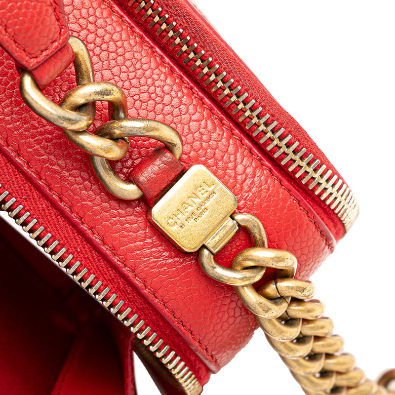 Small Quilted Caviar Top Handle Camera Bag - Image 9