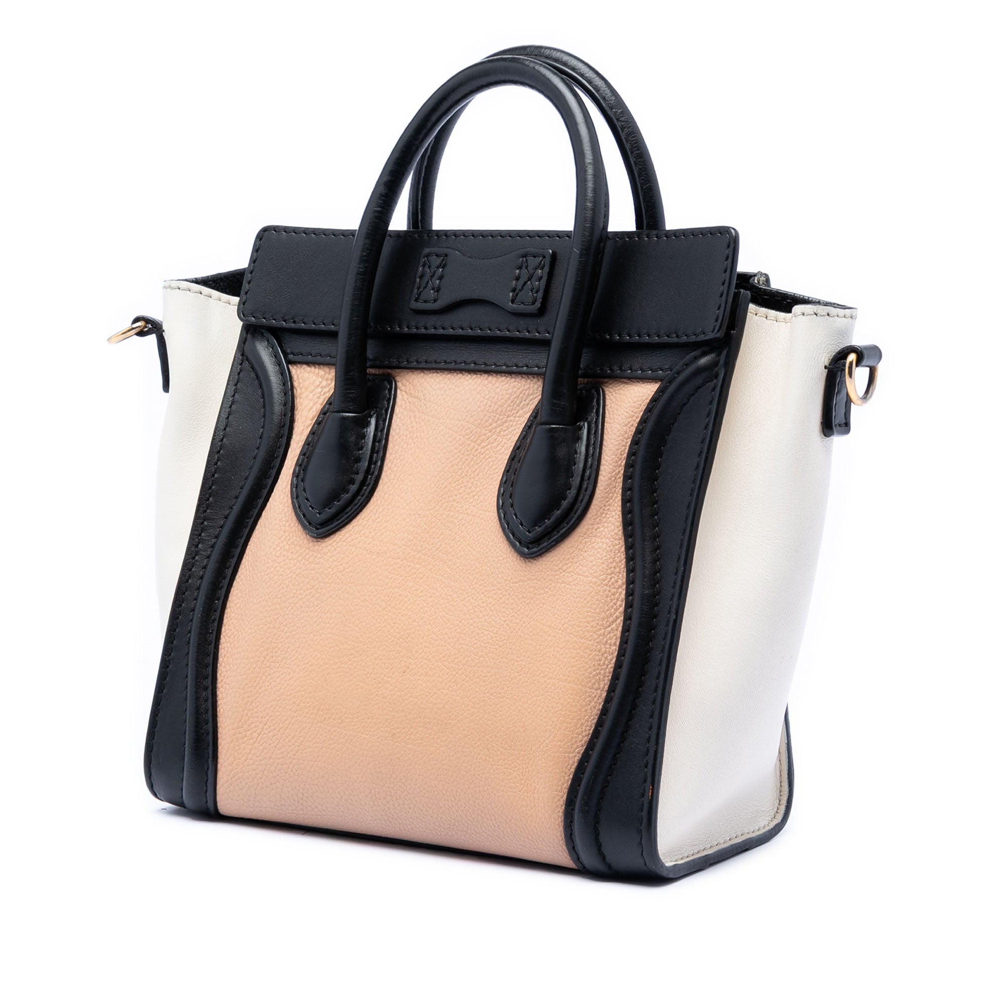 Nano Tricolor Leather Luggage Tote - Image 2