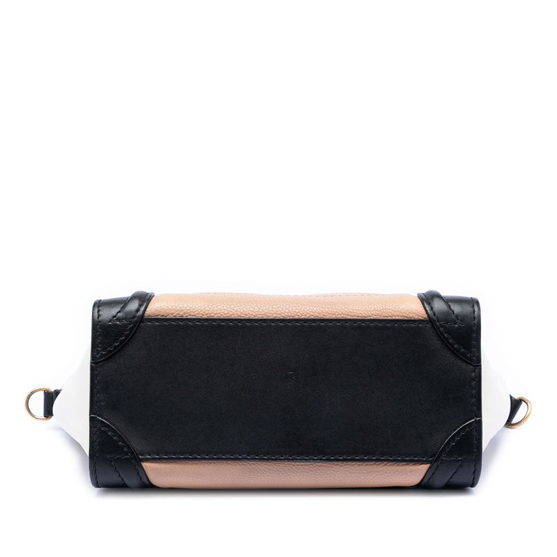 Nano Tricolor Leather Luggage Tote - Image 3