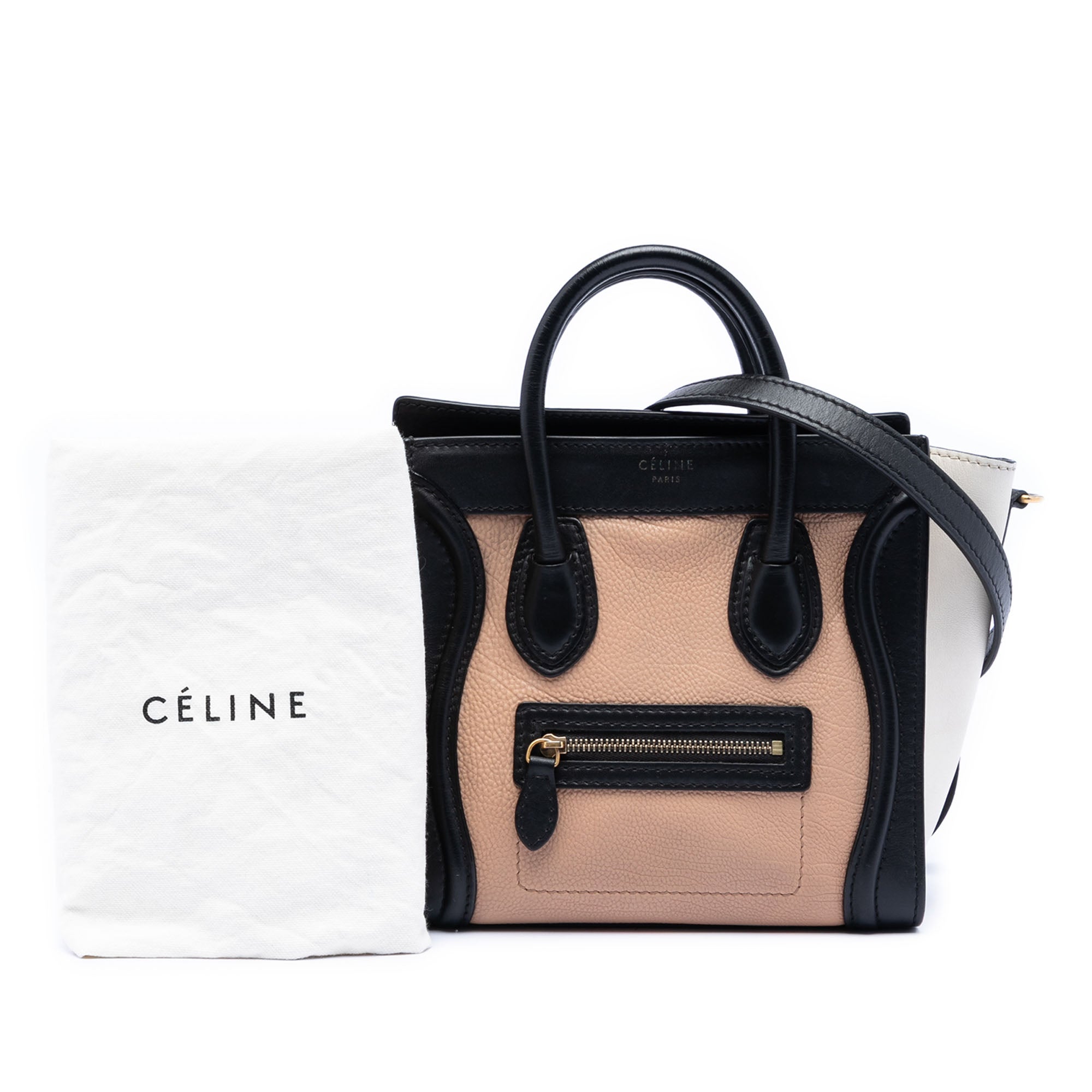 Nano Tricolor Leather Luggage Tote - Image 8