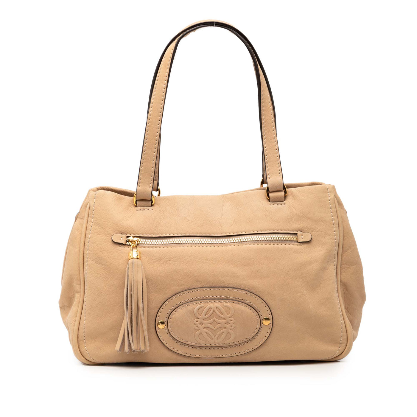 Nubuck Anagram Madrid Fringe Shoulder Bag - Image 1