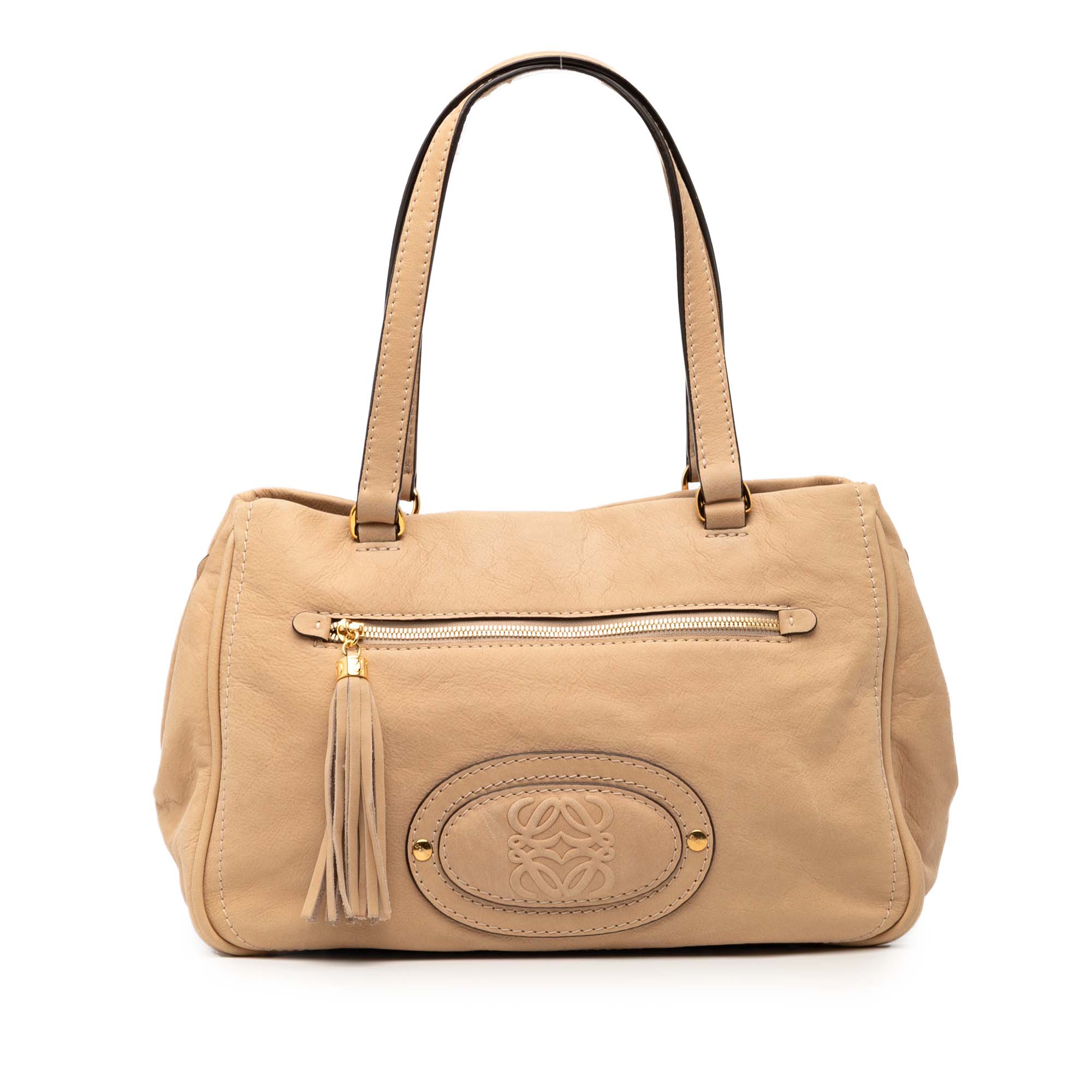 Nubuck Anagram Madrid Fringe Shoulder Bag - Image 1