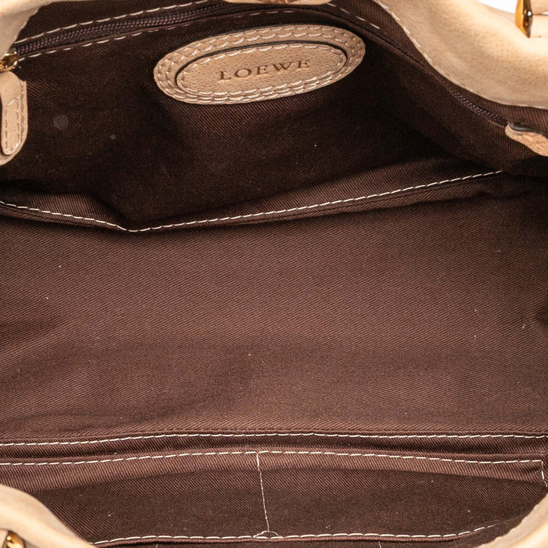 Nubuck Anagram Madrid Fringe Shoulder Bag - Image 4