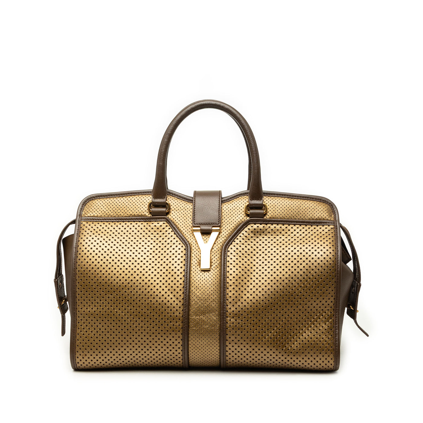Medium Perforated Metallic Leather Cabas Chyc Tote - Image 1