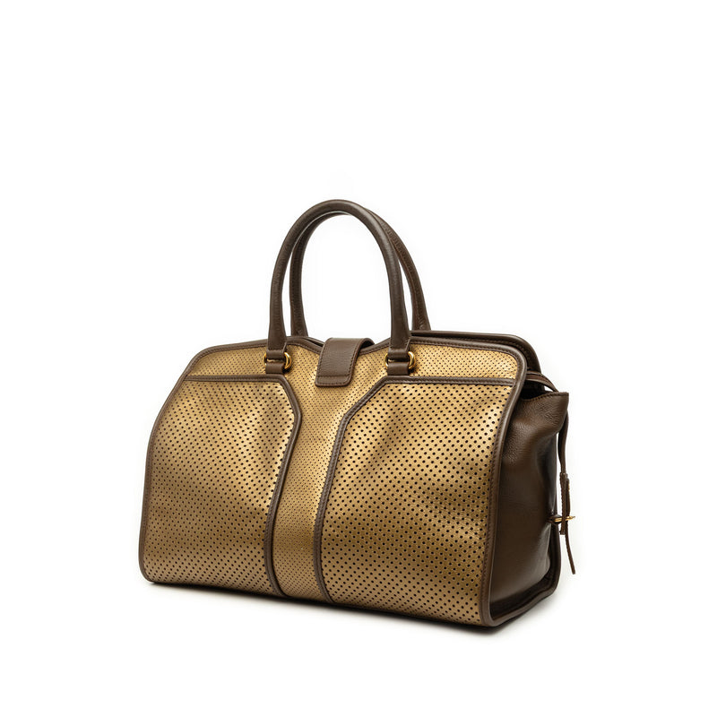 Medium Perforated Metallic Leather Cabas Chyc Tote - Image 2