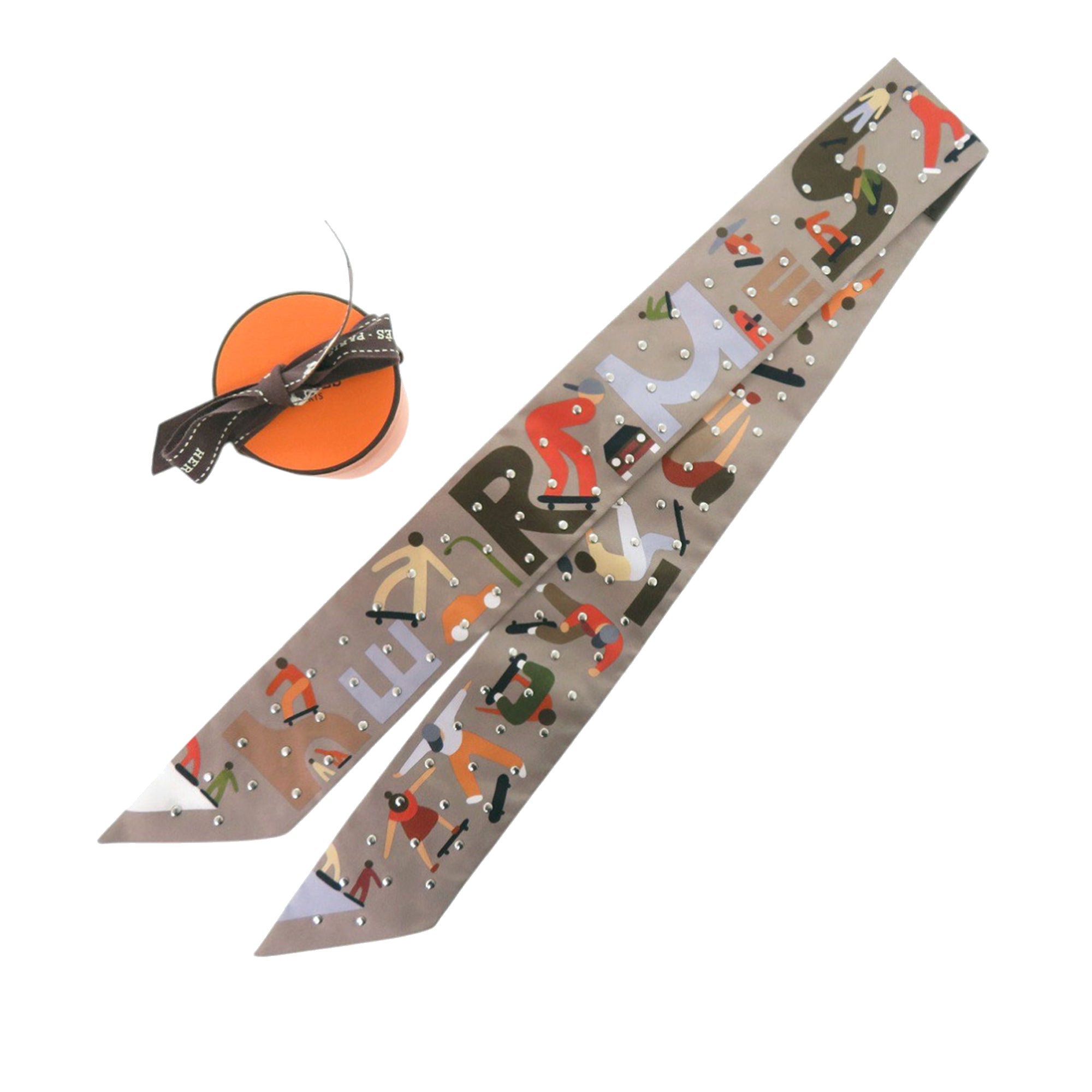 Figures Libres Studded Silk Twilly Scarf - Image 3
