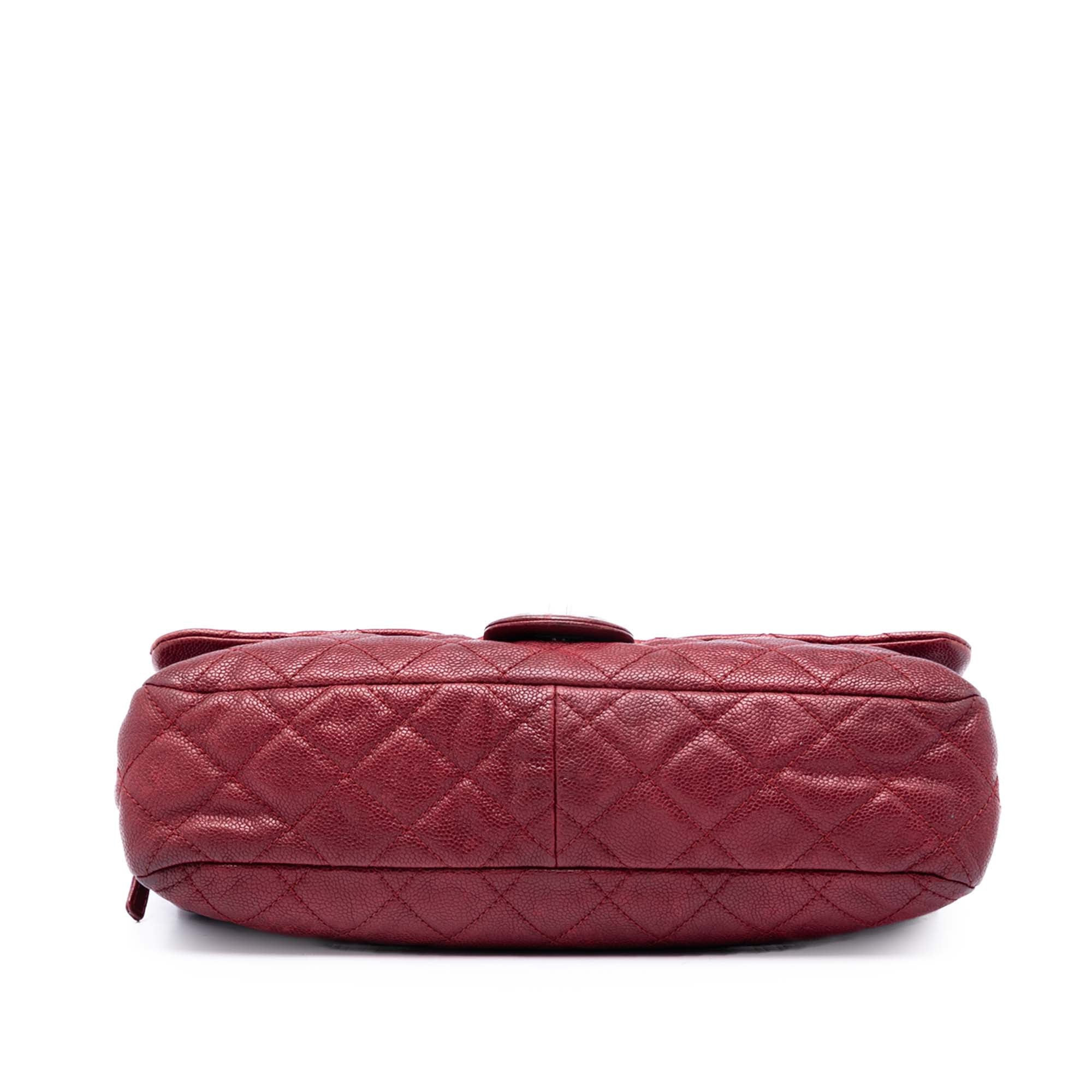 Jumbo Quilted Iridescent Caviar Easy Flap - Image 3