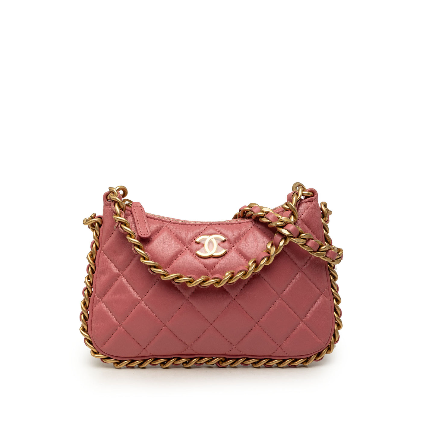 CC Quilted Lambskin Trendy Chain Around Hobo - Image 1