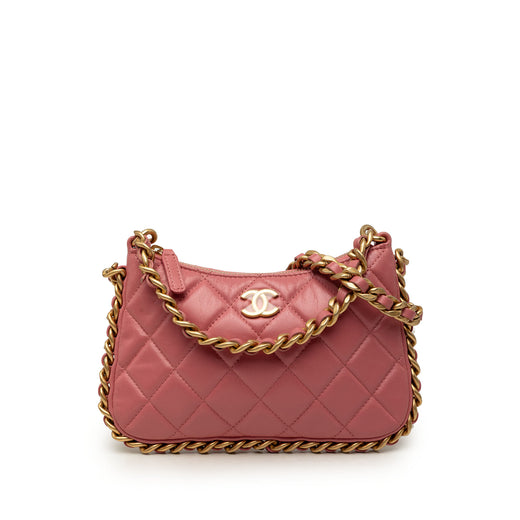 CC Quilted Lambskin Trendy Chain Around Hobo - Image 1