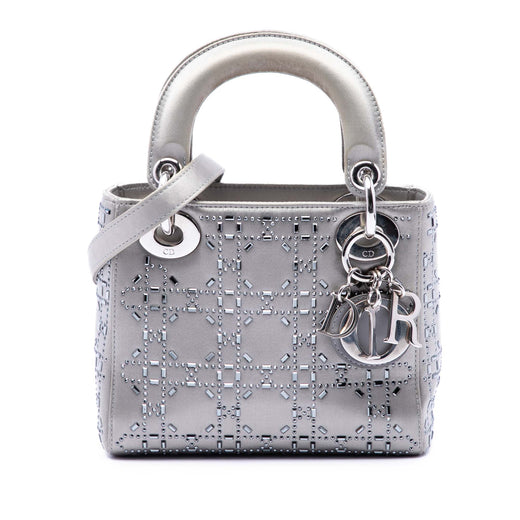 Mini Satin Cannage Crystal Embellished Lady Dior - Image 1
