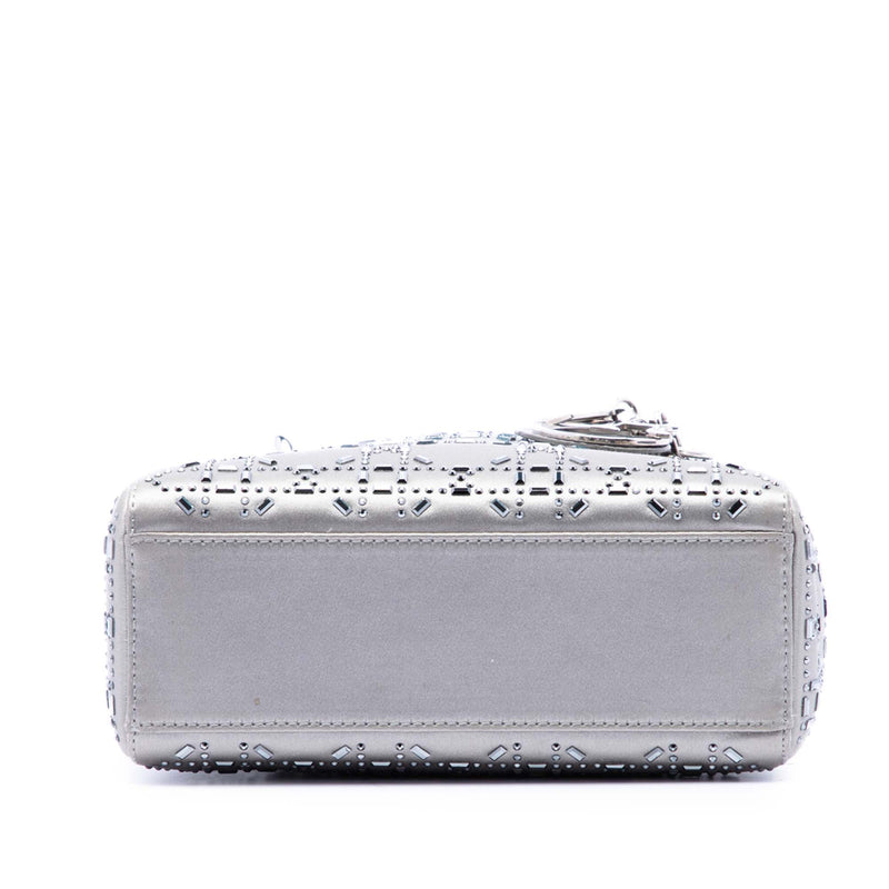 Mini Satin Cannage Crystal Embellished Lady Dior - Image 3