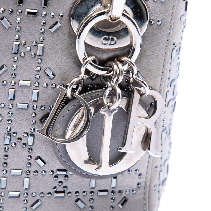 Mini Satin Cannage Crystal Embellished Lady Dior - Image 5