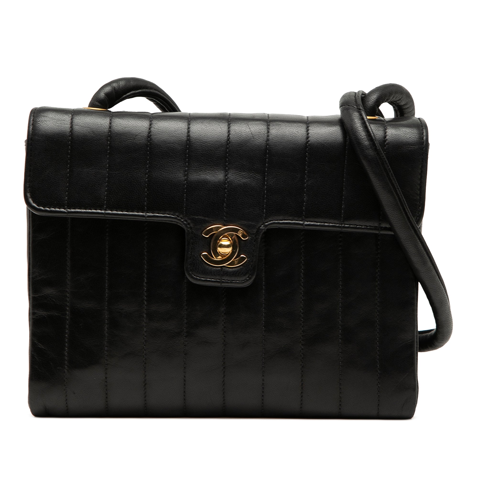 Small CC Vertical Quilted Lambskin Single Flap - Image 1