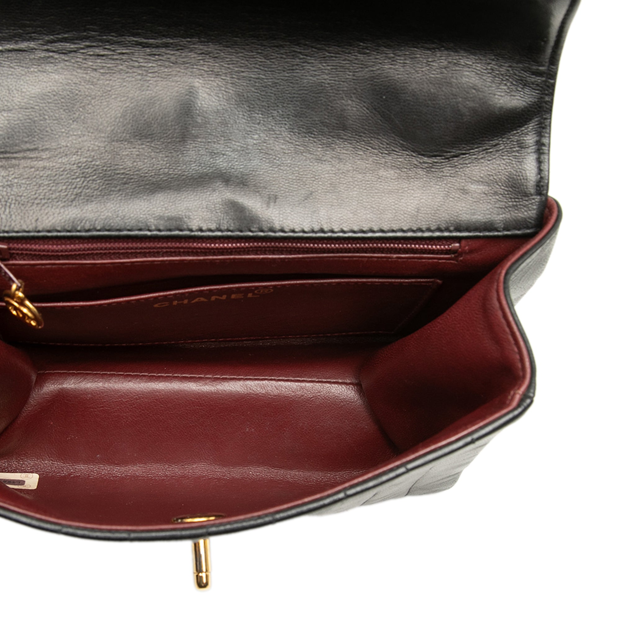 Small CC Vertical Quilted Lambskin Single Flap - Image 4