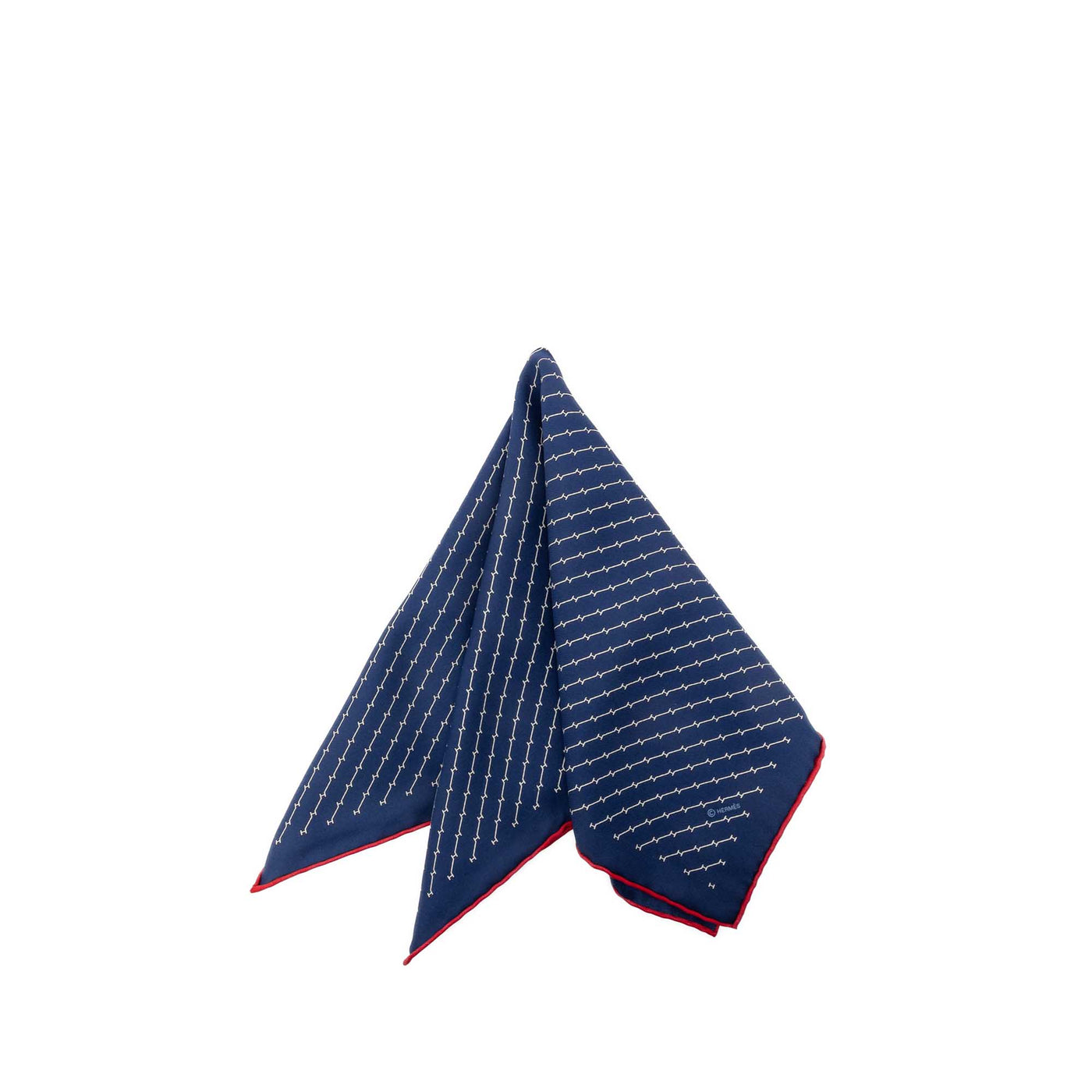 Geometric Pocket Square Silk Handkerchief - Image 1