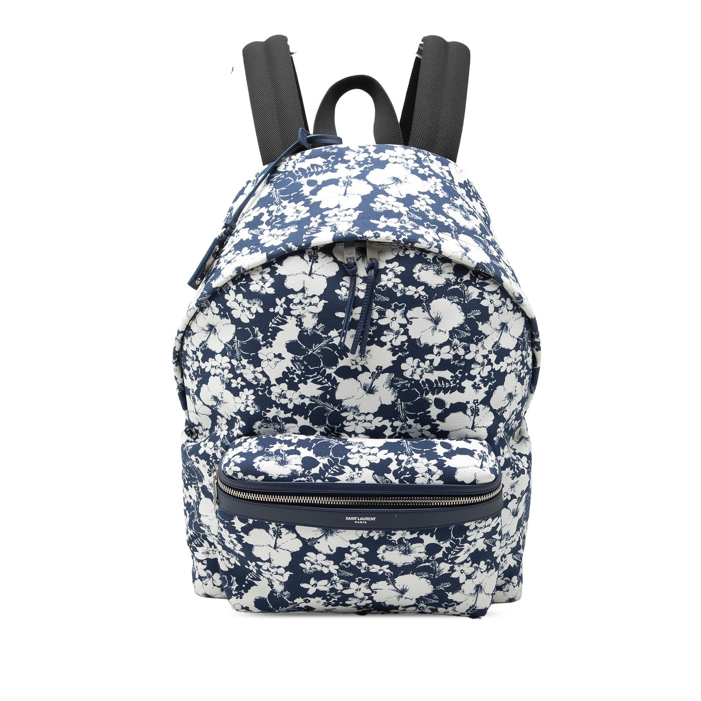 Canvas Hibiscus Flower City Backpack - Image 1