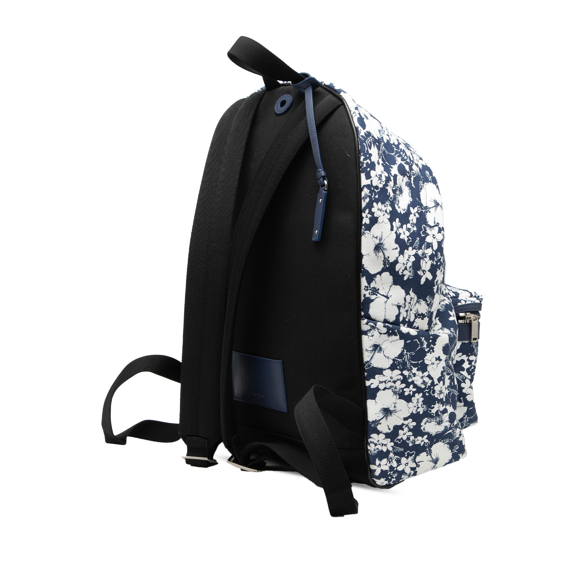 Canvas Hibiscus Flower City Backpack - Image 2