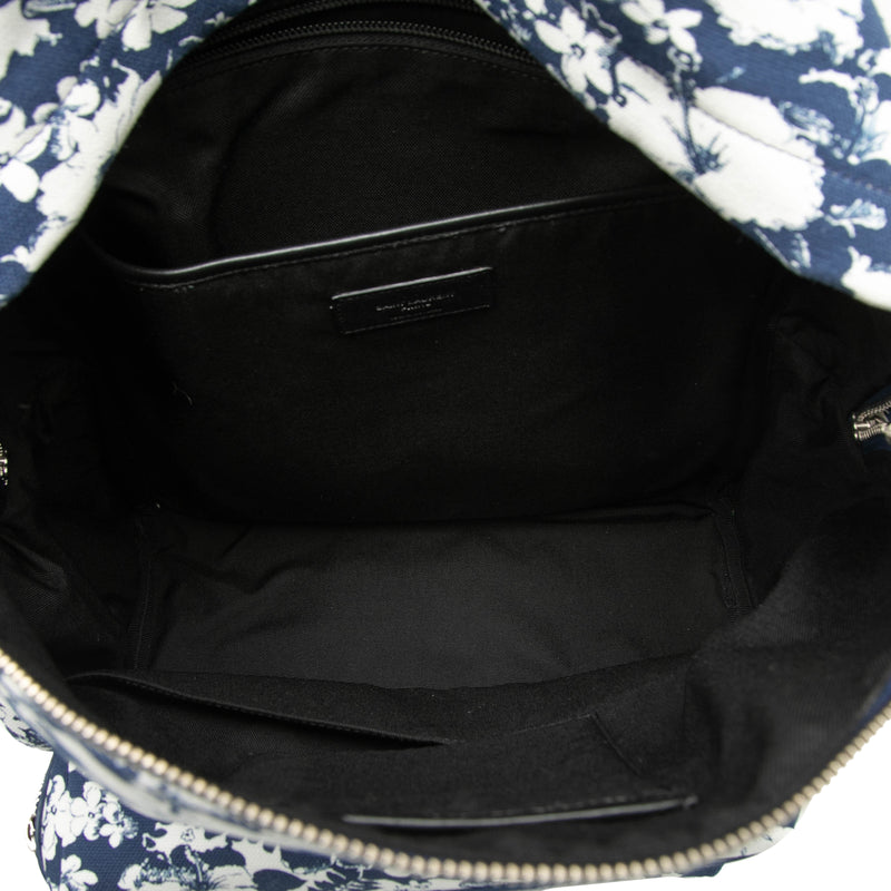 Canvas Hibiscus Flower City Backpack - Image 4