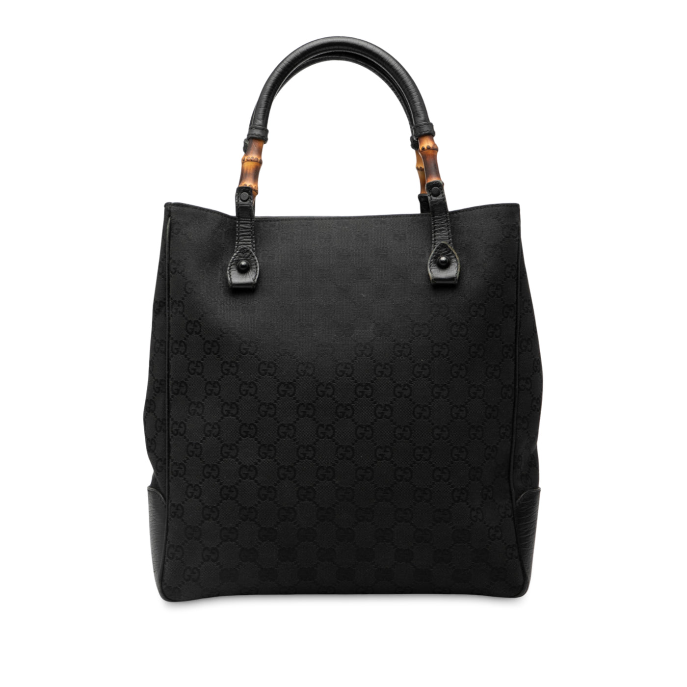 GG Canvas Bamboo Tote - Image 1