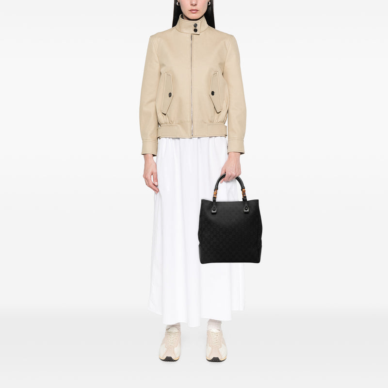 GG Canvas Bamboo Tote - Image 7