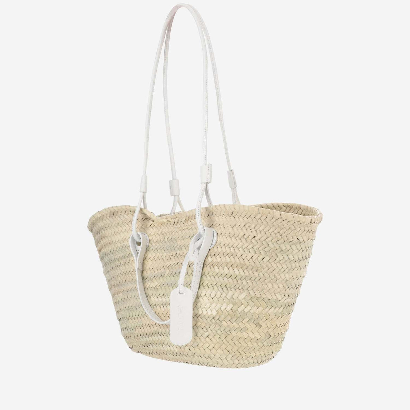 Filippo Catarzi Woven Straw Shoulder Bag — Beige