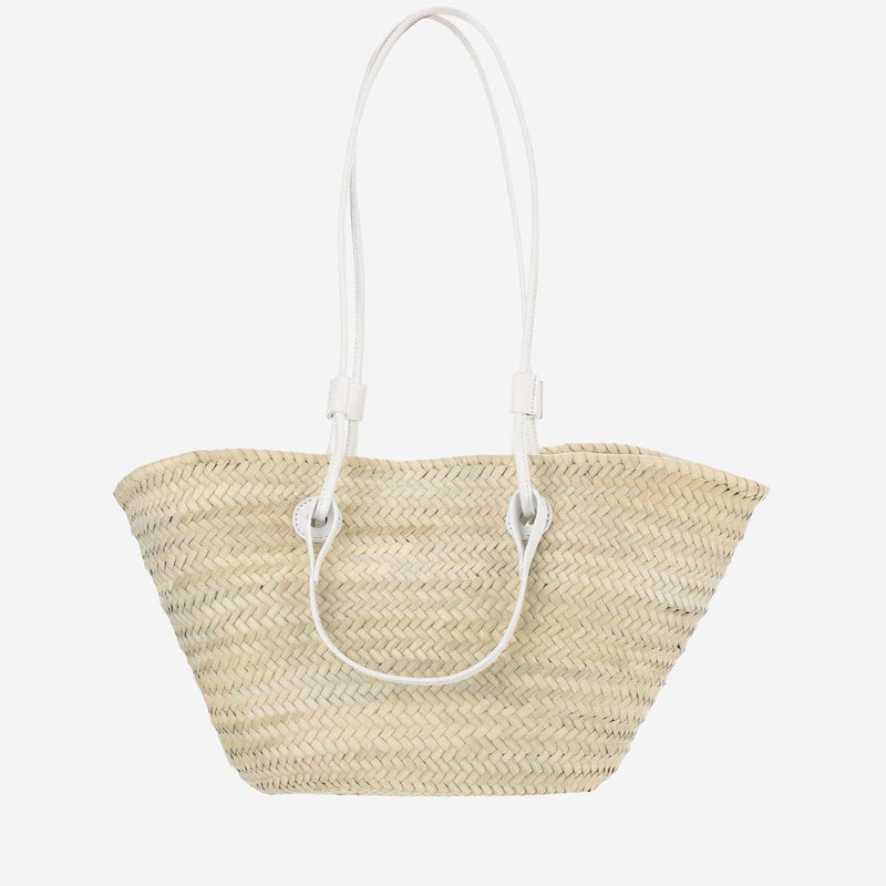 Filippo Catarzi Woven Straw Shoulder Bag — Beige