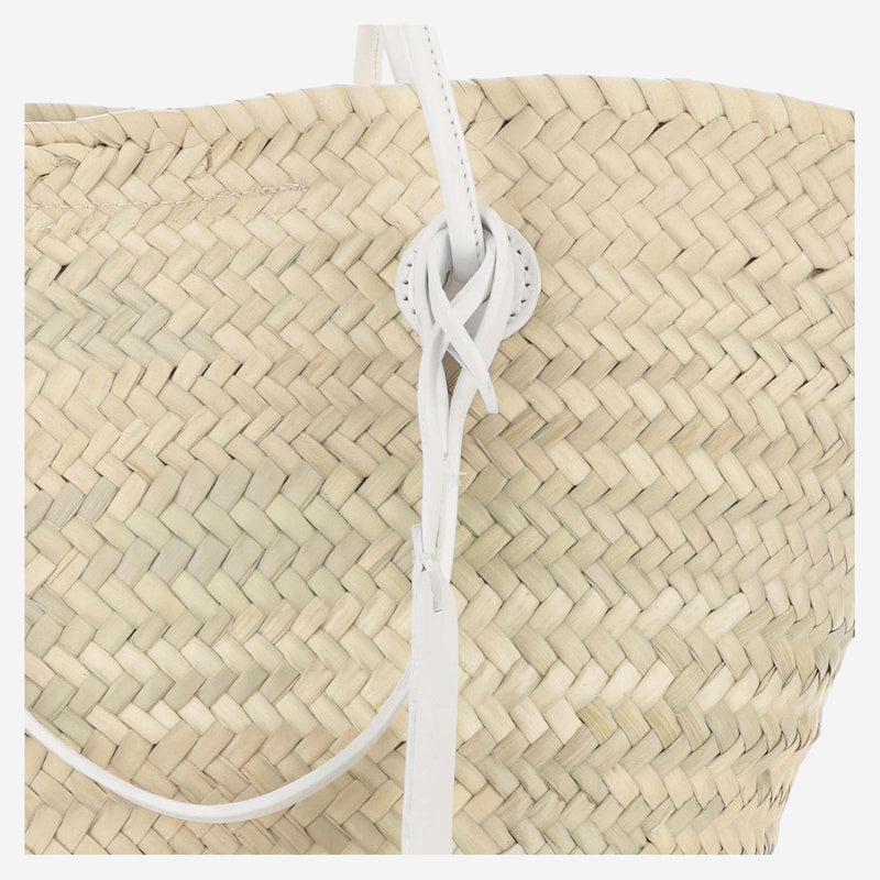 Filippo Catarzi Woven Straw Shoulder Bag — Beige