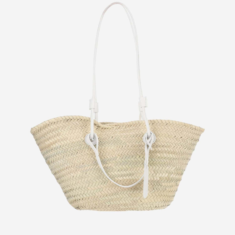Filippo Catarzi Woven Straw Shoulder Bag — Beige